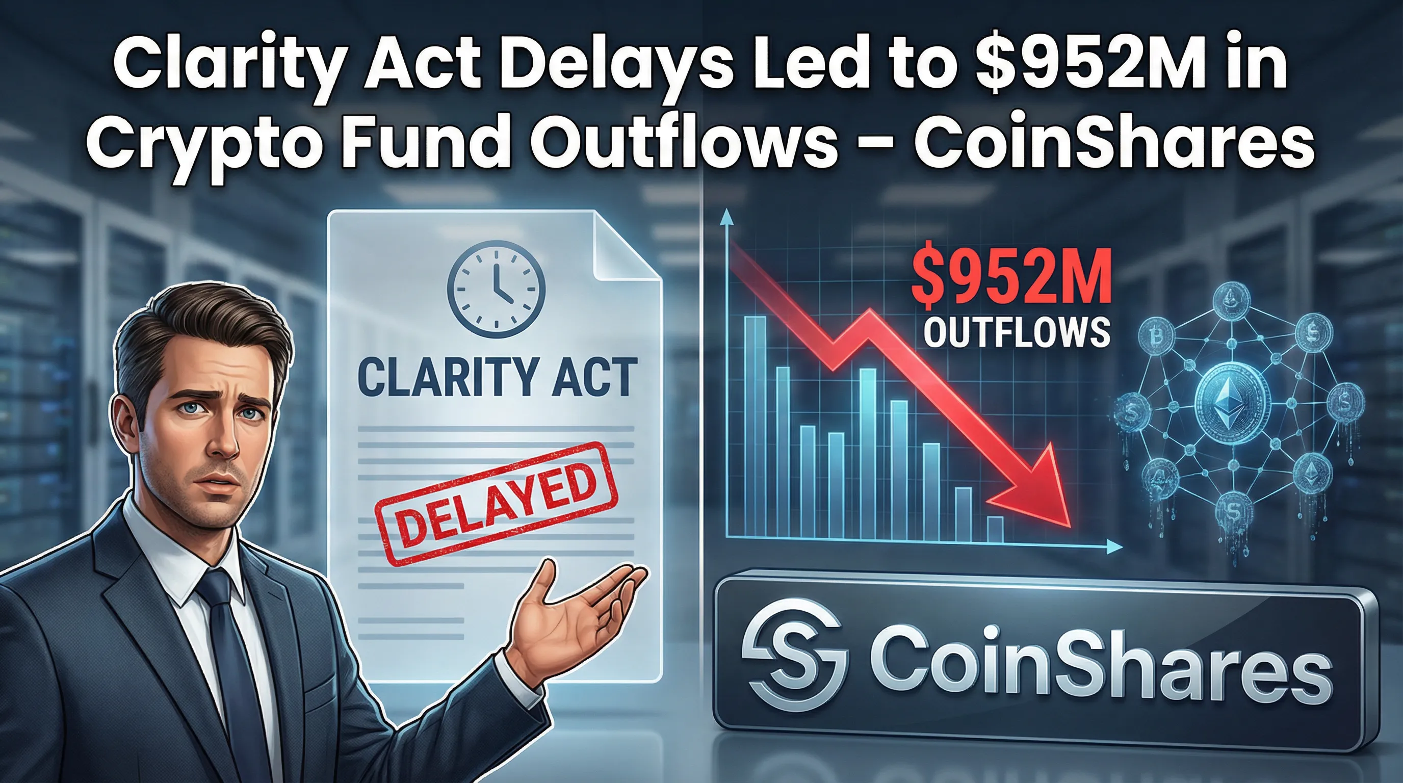 Regulatory Delays Trigger $952 Million Exodus from Crypto Funds: Market Reacts